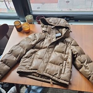 Aritzia Brown Puffer Jacket